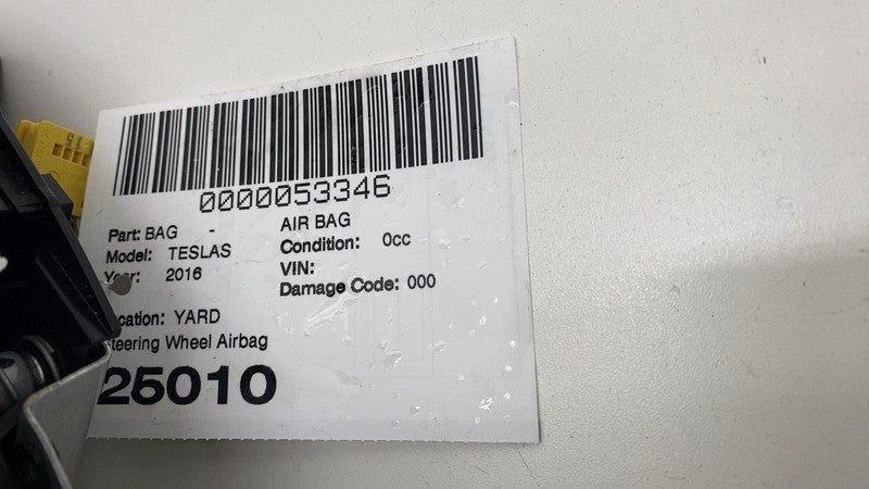 103677801B 2016-2020 Tesla Model X Steering Wheel Airbag Module w/ Retainer Plate Bracket