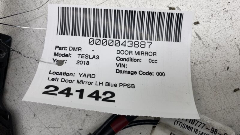2017-2020 Tesla Model 3 M3 Left Exterior Rear View Door Mirror LH Blue- PPSB OEM