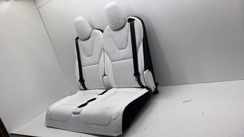 ⭕ 2021-2025 Tesla Model X Rear Left & Right 3rd Row Seat Leather White