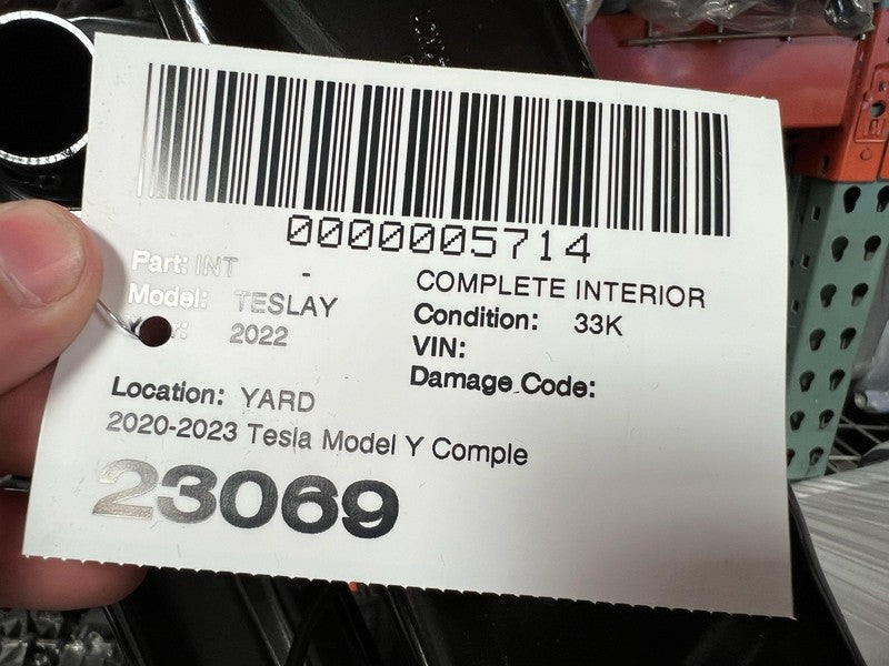 ⭕ 2020-2022 Tesla Model Y Complete Front & Rear Interior Seat Cushion Assy White