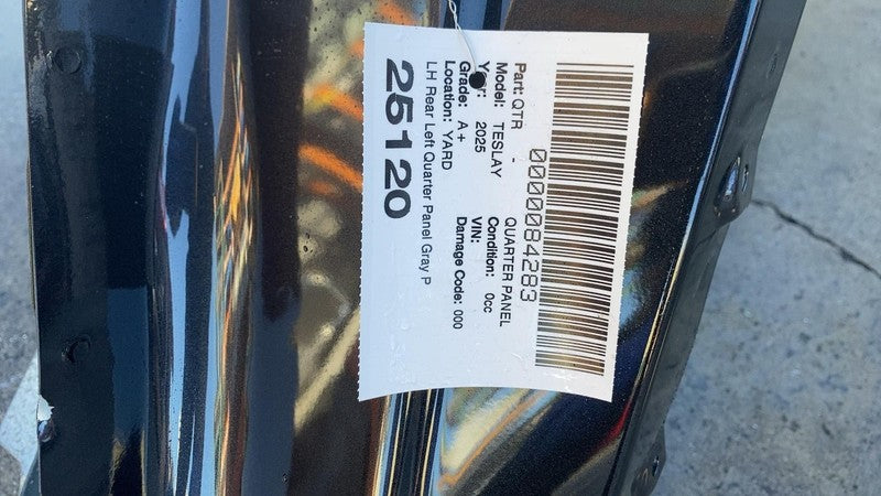 ⭕ 2020-2024 Tesla Model Y Rear Left Quarter Panel Structural Cutout LH Gray PN01