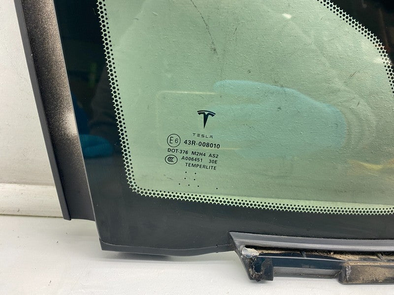 ⭕ 16-20 Tesla Model S MS Rear Driver Side Quarter Window Glass Left 10