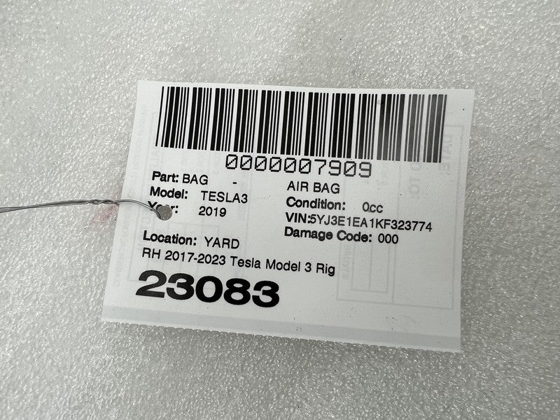 ⭕ 17-23 Tesla Model Y 3 Right Knee Airbag Passenger Safety Module 1077