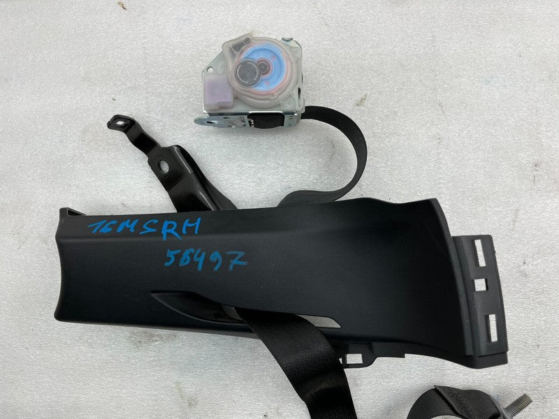 ⭕ 12-20 Model S Rear Left Seatbelt & Retractor w/ Mid C-Pillar Trim 10