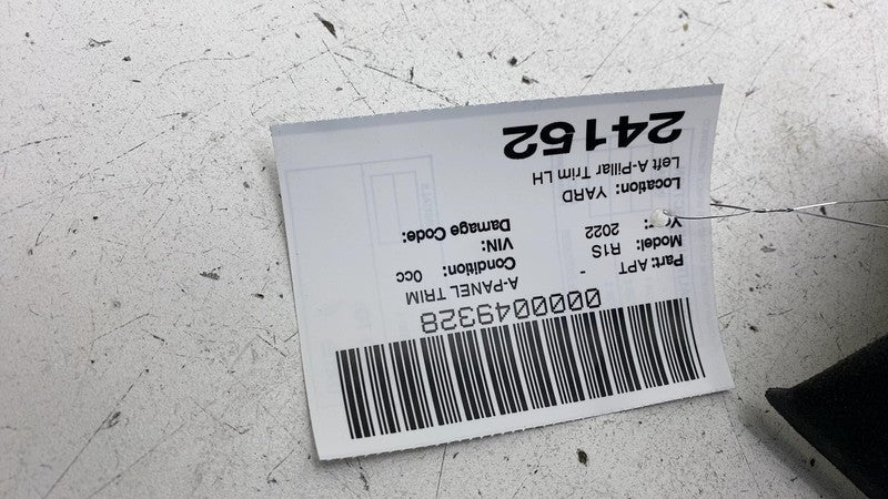 PT00647942 2022-2024 Rivian R1T R1S Front Left A-Pillar Upper Trim Cover Panel w/ Speaker