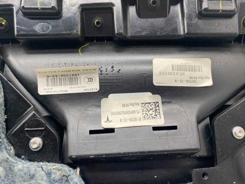 100793673N ⭕ 2016-2020 Model S Front Right Interior Door Panel Trim Card Cover 1007936-53-N