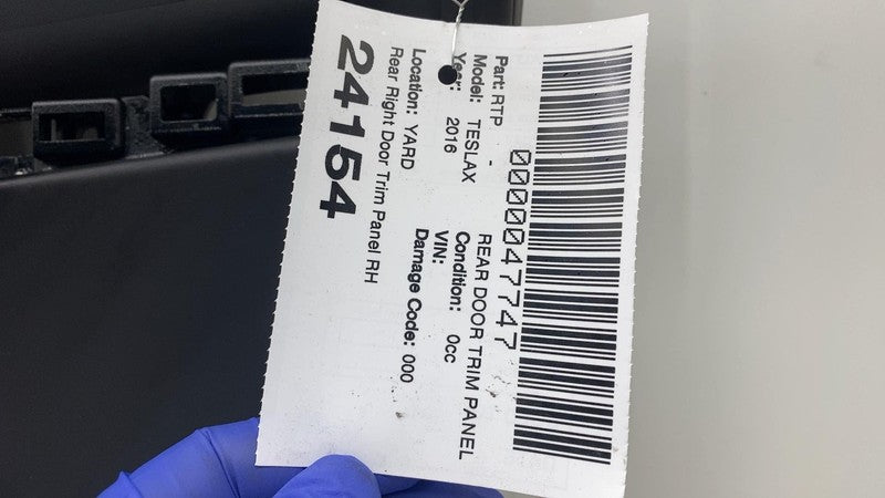 2016-2020 Tesla Model X Rear Passenger Side Door Panel Trim Card Cover