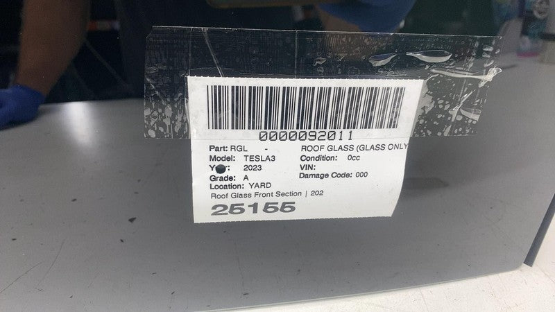 ⭕ 21-23 Model 3 Front Middle Panoramic Sun Moon Roof Window Glass 1587