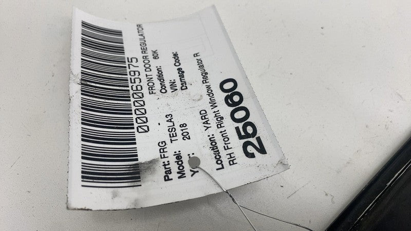 109662110F ⭕ 2017-2023 Tesla Model 3 Front Right Door Window Regulator & Motor 1096621-10-F