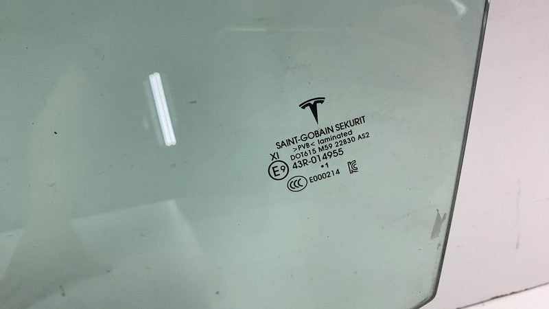E9 43R-014955 ⭕ 2020-2021 Tesla Model Y Front Driver Side Door Window Glass Left (Single Pane)