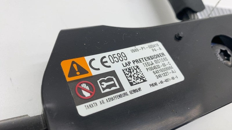 12-20 Tesla Model S Left Seat Belt 1st Row Lap Pretensioner Model X 16