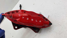 ⭕ 12-20 Tesla Model S Rear Passenger Side Caliper Red w/ Brake Hose Line Right