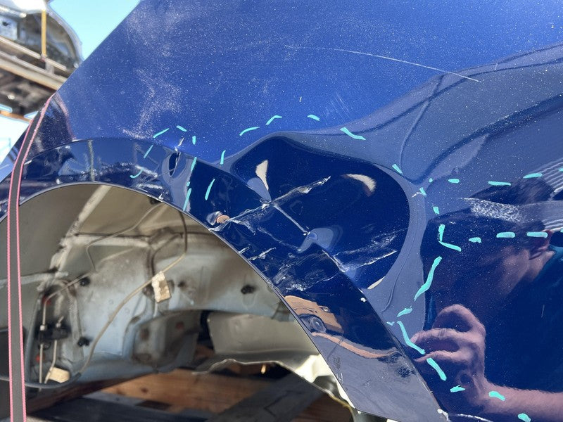 ⭕ 2017-2020 Tesla Model 3 Rear Left Quarter Panel Structural Frame Cut Blue PPSB