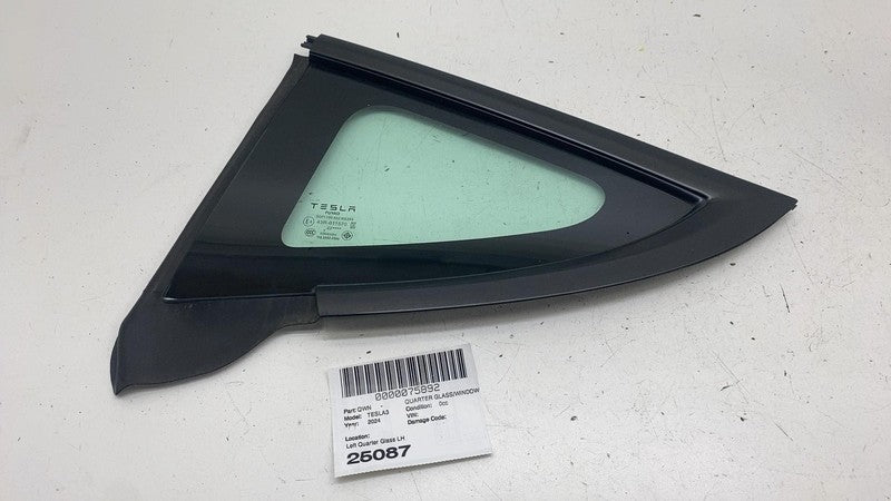 1514978-00 ⭕ 24-25 Model 3 Rear Driver Side Quarter Fixed Window Glass Left LH 1514978-00