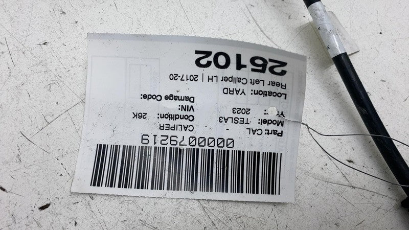 ⭕ 17-25 Tesla Model 3 M3 Rear Left Caliper w/ Brake Hose Line BASE 104