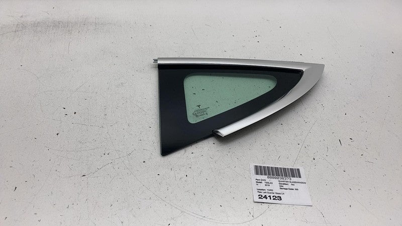 1080703-00 ⭕ 2017-2020 Tesla Model 3 Rear Driver Quarter Fixed Window Glass Left 1080703-00