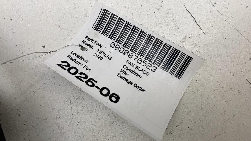 ⭕ 2017-2020 Tesla Model 3 Radiator Cooling Fan Blade and Motor Assembl