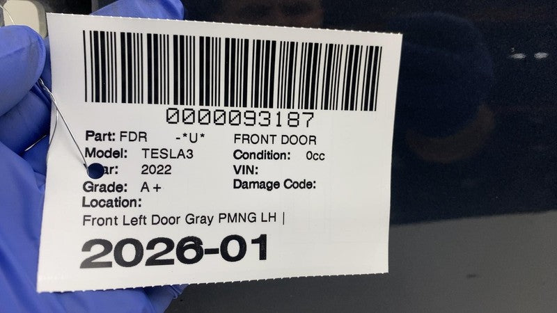⭕ 2021-2023 Tesla Model 3 Front Driver Side Door Shell Panel Left LH G