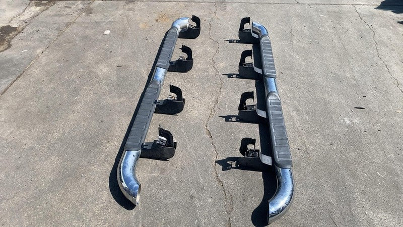 ⭕ 14-19 Silverado 1500 Crew PAIR Left & Right Running Board Nerf Bar Step Chrome