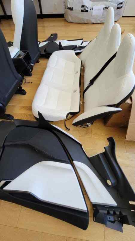 ⭕ 2020 Tesla Model S MS SET of Front and Rear Seats With Door Panel Trim Cushion
