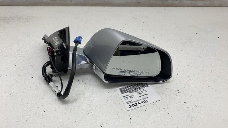 ⭕ 2017-2020 Tesla Model 3 M3 Right Exterior Rear View Door Mirror RH Silver PMSS