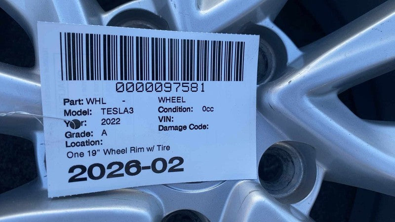 ⭕ 20-23 Model 3 Wheel Rim 19x8.5" +40MM w/ Hugger Tire 235/40 R19 1044