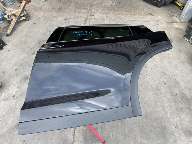 1055891-00-D ⭕ 2016-23 Tesla Model X Rear Left Driver Side Falcon Door Shell Panel Black PMBL