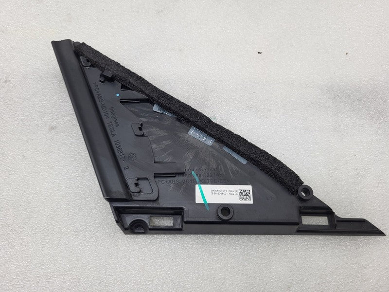 103490899E ⭕ 16-20 Model X Front Left Door Quarter Applique Corner Glass Cover 1034908-99-E