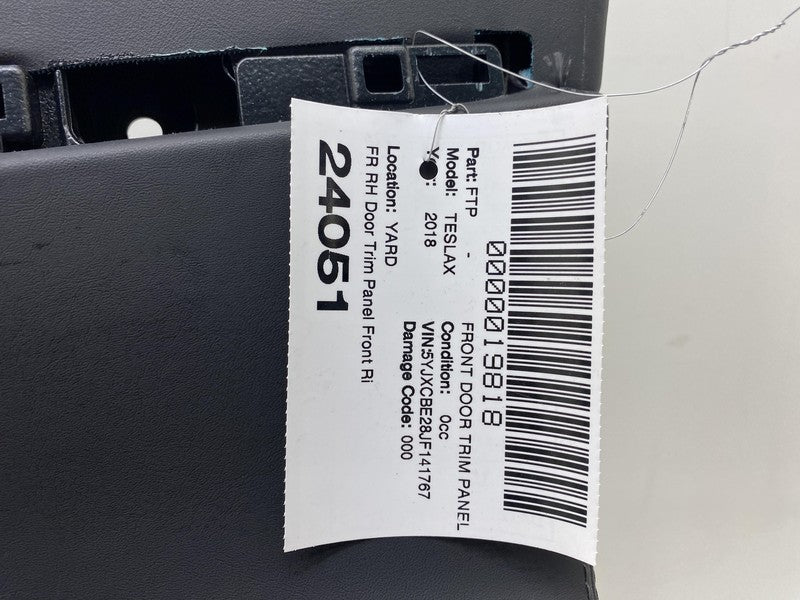 1055483-21-M ⭕ 16-20 Model X Front Passenger Side Door Panel Trim Card Right OEM 1055483-21-M