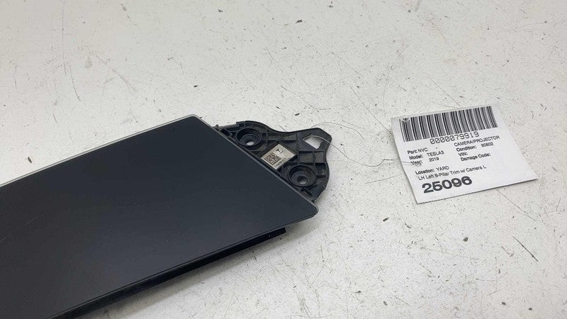 110043700D ⭕ 17-23 Model 3 Left B-Pillar Applique Glass Trim Molding w/ Camera 1100437-00-D