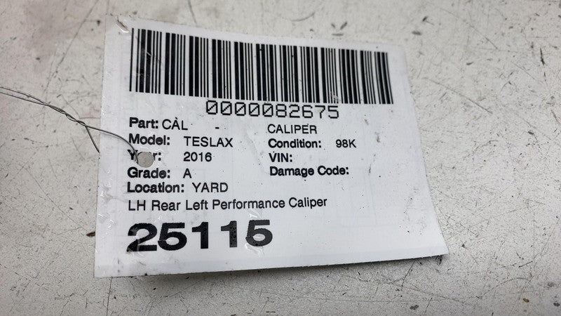 ⭕ 2016-2020 Tesla Model X Rear Driver Side Caliper Red w/ Brake Hose L