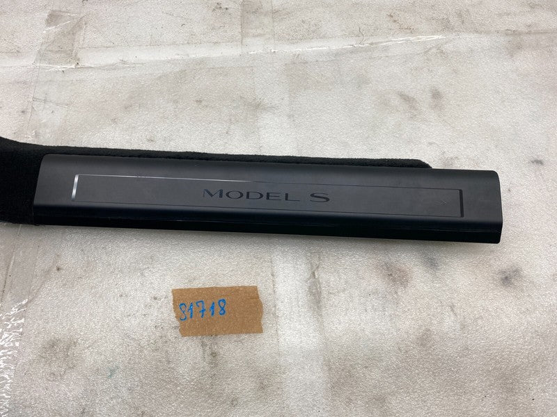 1566074 97 B 21-23 Tesla Model S Driver Side A-Pillar Sill Lower Trim Panel Left 1566074-97-B
