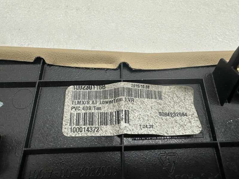 1002301 16 B ⭕ 16-20 Model S Instrument Panel Lower Glove Box Compartment Trim 1002301-16-B