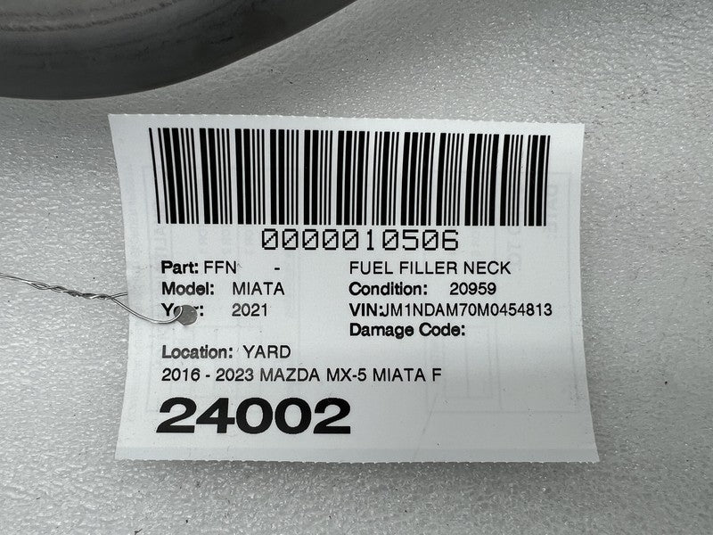 NA1J-42-210B 2016-2023 Mazda MX-5 Miata Fuel Gas Tank Filler Neck Pipe Hose w/ Screw Cap Assy