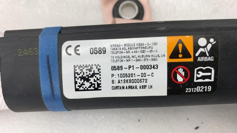 ⭕ 12-20 Tesla Model S Driver Side Roof Curtain Safety Airbag Left 1005