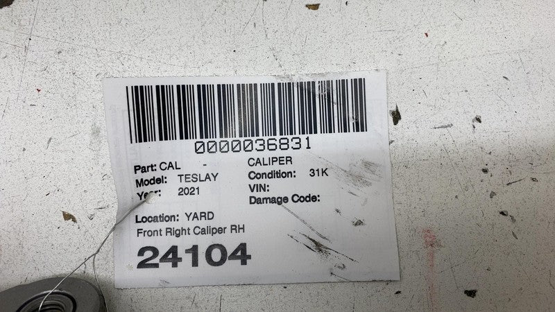 2020-2023 Tesla Model Y Front Side Caliper w/ Brake Line Hose Right 11