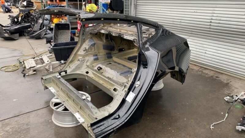 ⭕ 2017-2020 Tesla Model 3 Rear Left & Right Quarter Panel Structural Frame Black