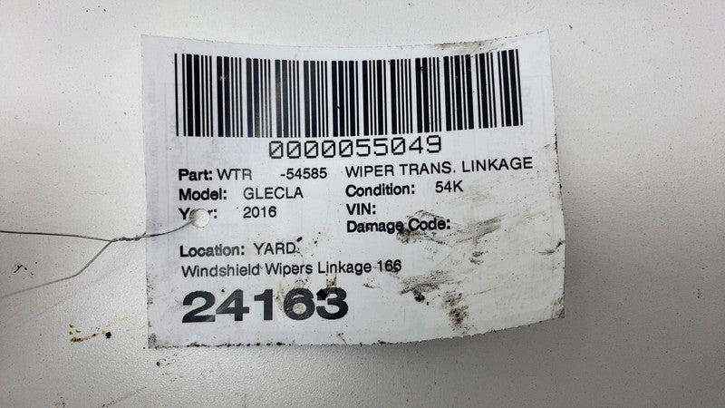 ⭕ 16-18 Mercedes-Benz GLE350 Front Windshield Wiper Linkage & Motor A1
