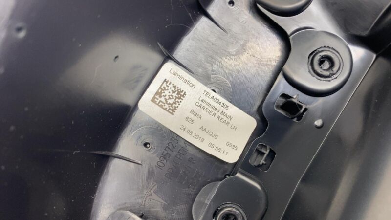 1105095-00-E 2017-2020 Tesla Model 3 M3 Rear Driver Side Door Panel Trim Cover Black Left LH
