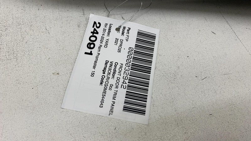 ⭕2014-2023 Ram Promaster 1500 2500 3500 Front Right Door Panel Trim Card RH Assy
